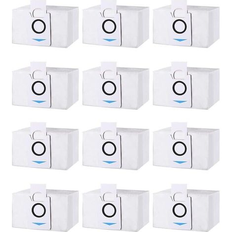 Pack of 12 Vacuum Cleaner Bags Accessories for Ecovacs Deebot X1 Omni / X1 e Omni / T20 Omni / T20e Omni Vacuum Cleaner, Dust Bag Replacement Parts, 3.2L Large Capacity Vacuum Cleaner Bag for DEEBOT (1/5)