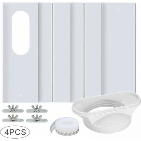 Kit di ventilazione portatile per condizionatore con connettore universale, pannello regolabile in PVC rinforzato, kit di ventilazione per finestre, 43 cm - 16 cm, connettore universale 13/15 (1/4)
