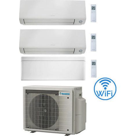 Daikin Perfera All Seasons + Stylish Wifi Trial Split Inverter 7000 + 7000 + 15000 BTU Klimaanlage mit mit UE 3MXM68A9 Klasse A+++/A++ NEU 2024
