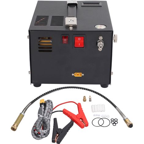 Eosnow Luftkompressor tragbar 4500psi 30 mPa 12 V Hochdruckpumpeöl Wasser frei für Waffenpaintballtank