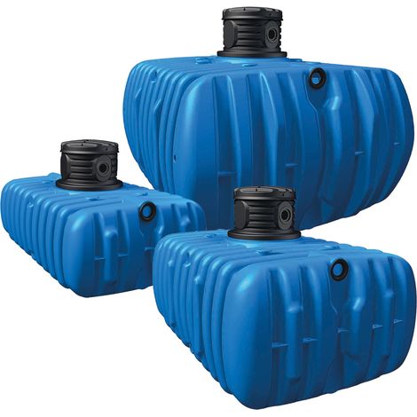 FLAT XL Flachtank 7000 L blau inkl. Tankdomsystem
