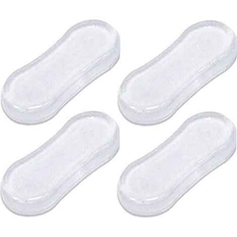 Amortiguador de asiento de inodoro (paquete de 4), accesorios para inodoro, sello de tapa de inodoro, cubierta de asiento de inodoro, amortiguador de ruido con adhesivo fuerte (1/4)