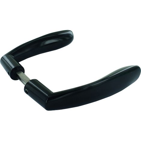 Tirard – Béquille double alu noir carré 7mm pour porte épaisseur 90mm – Fixation par vis inox – Résistante à la corrosion – JE392016