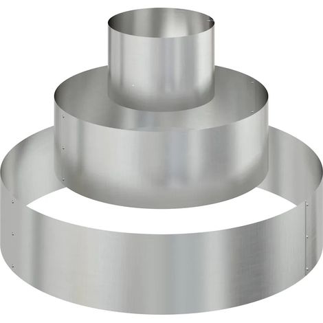 Cache-pot de jardin rond moderne extérieur 90 x 90 x 20 cm en acier galvanisé argent (1/5)