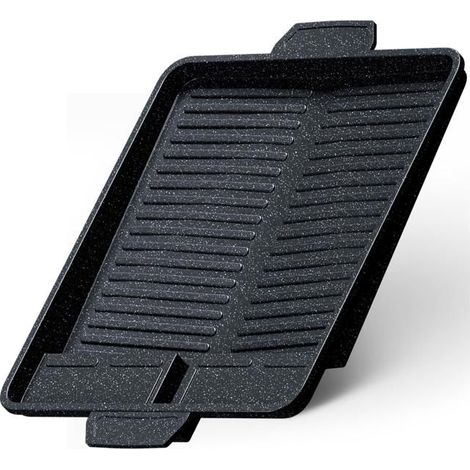 Plaque de gril/plancha rehausse pour réchaud à gaz, poêle grill antiadhésive, accessoire BBQ camping, réchaud camping (1/5)