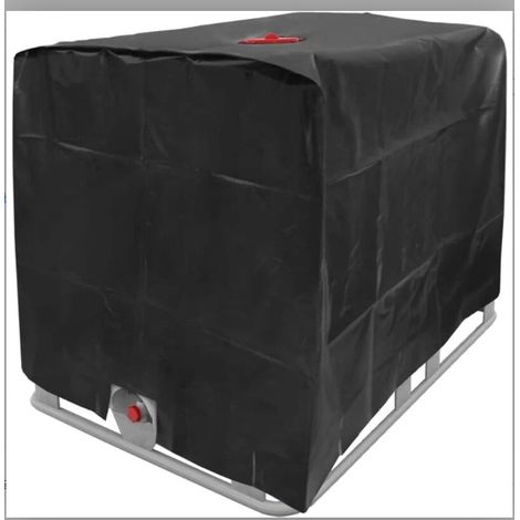 Bache Protection Reservoir IBC 1000 L - Polyester 210D Anti UV Anti Pluie - Dimensions 120 x 100 x 116 cm - Noir - 1 Piece