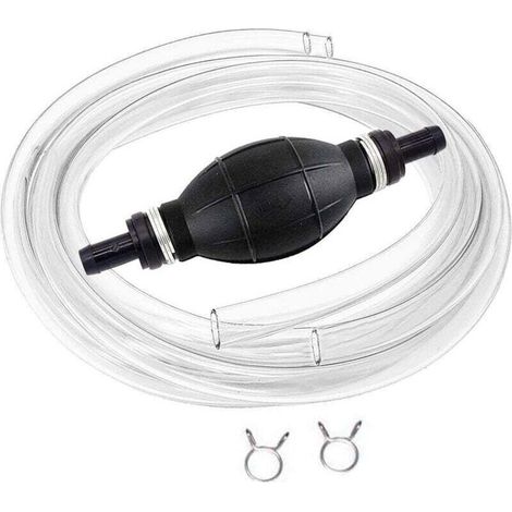 Manuel Pompe De Transfert De Carburant Avec 2M Siphon Tuyau Portable De Pompe à Main à Débit élevé à Siphon Pour Essence De Gaz Essence Diesel Huile Liquide Réservoir De Poissons (1/4)