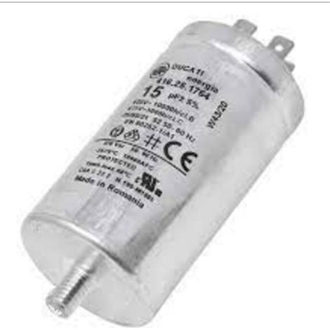Ersatzteil - Kondensator 15 mf für Kompressor -  - CANDY, HOOVER, ZEROWATT, IBERNA, BAUMATIC, LAMONA