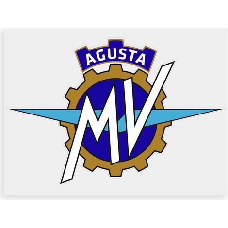 Adesivi per Moto MV Agusta Logo – Sticker Presagomato, Resistente ad Acqua e Raggi UV, Made in Italy, Licenza Ufficiale, Foglio 155 x 240 mm (1/5)