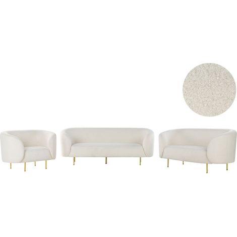 Sofa Set 6-Sitzer LOEN Bouclé Weiß