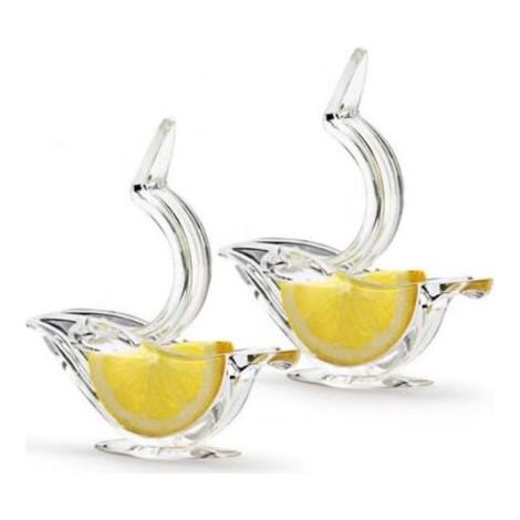 Presse-Agrumes - Design Oiseau - Acrylique Transparent - Pour Citron Tranché - 2 Pièces (1/5)