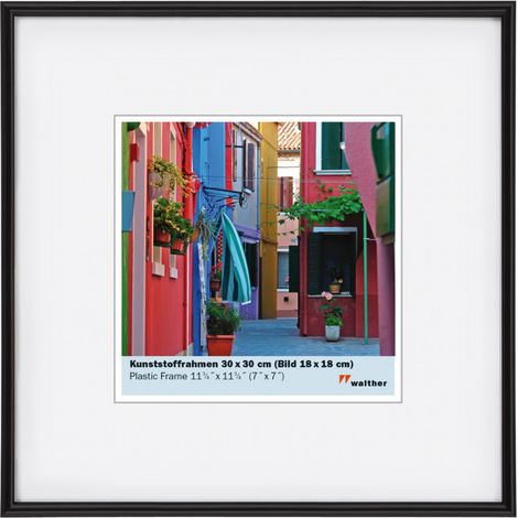 Cadre photo en plastique - Walther Galeria - 60 x 60 cm - Noir - Livraison gratuite
