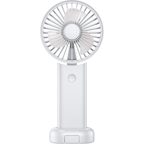 Portable fan - pocket fan - handheld fan - quiet portable fan - USB fan - foldable fan - white (1/5)