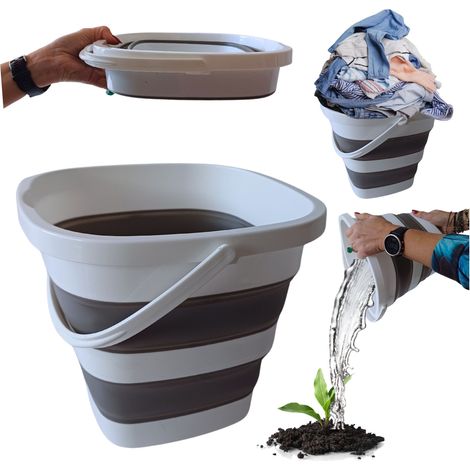 Cubo plegable de silicona de 10 litros