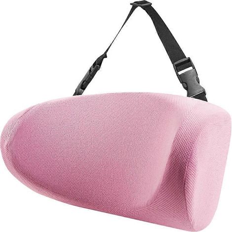 Coussin de nuque multifonctionnel pour appui-tête de voiture, réglable en hauteur, confortable et doux, rose (1/5)