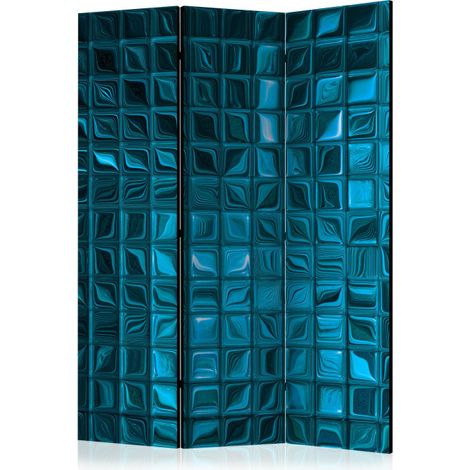 Paravent 3 Volets "Azure Mosaic" 135x172cm (1/2)
