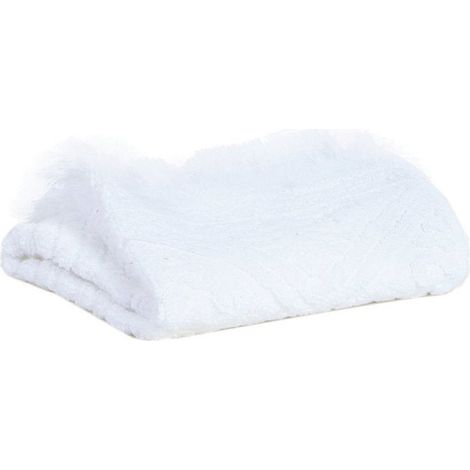 Drap de Douche en Coton Doux et Absorbant pour la Salle de Bain Finition Frangée Snow - PANGIVO (1/5)