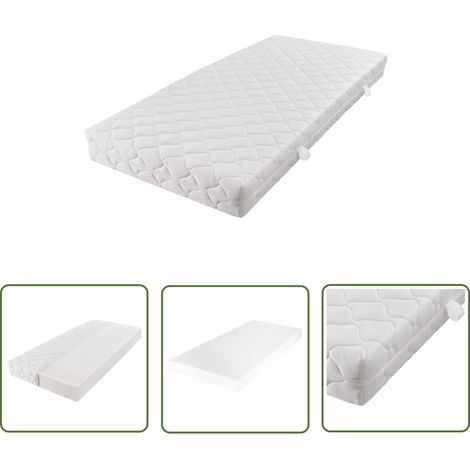 The Living Store Matratze mit waschbarem Bezug 200×90×17 cm - Matratze - Schlafkomfort - Liegefläche 90x200 Cm - Polyester - Washable Cover (1/4)