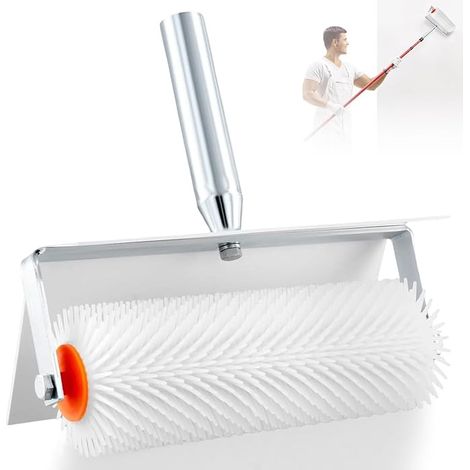 Rouleau Débulleur, rouleau de sol époxy, rouleau de 25 cm avec protection anti-éclaboussures, pour éliminer les bulles d'air et créer une surface lisse (1/5)