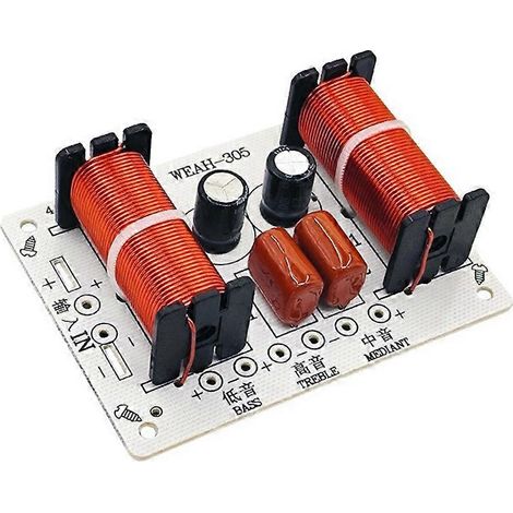 WEAH-305 3 Way Audio Enceinte Diviseur 150W Hi-Fi Crossover Enceinte Aigus Moyen Basse Filtre Module pour DIY Maison (1/5)