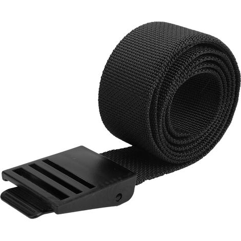 Ceinture de plongée lestée 150 cm en nylon robuste avec boucle plastique noir accessoire (1/5)