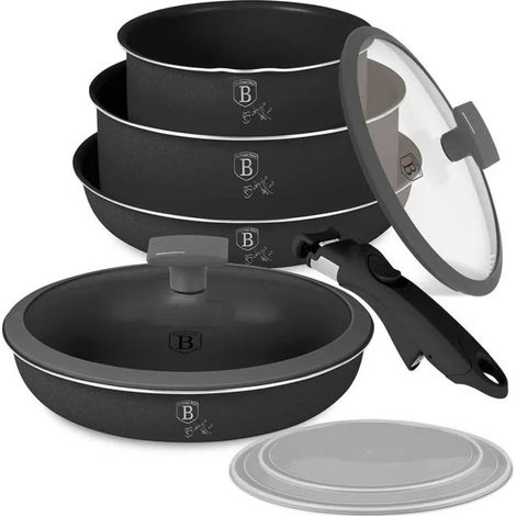 Juego de utensilios de cocina Berlinger Haus BH-8256 de titanio antracita, 9 piezas