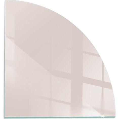 Plaque de sol pour cheminée ou poêle en verre trempé avec impression Couleur Rose pâle 1/4 100x100 cm (1/5)
