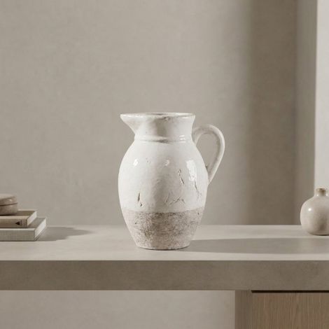 Natural Two Tone Textured Glazed Vase (1/2)