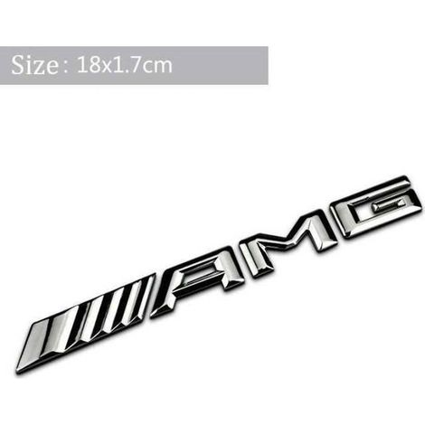 Sticker décoratif - AMG - Logo argent - Métal - Pour voitures W205 A180 W124 C180 (1/3)