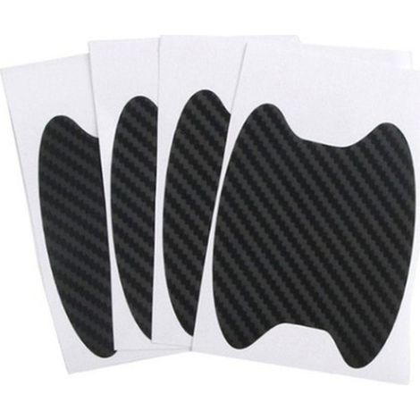 Sollbry 4pcs Porte De Voiture Poignée Tasse Protecteur Autocollant en Fibre De Carbone Auto Porte De Porte Automatique Film De Protection Anti-Rayures Pandon De Porte De Voiture Couverture De Peinture (1/5)