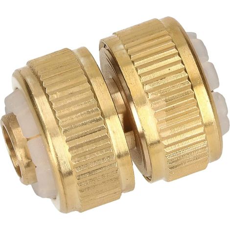 KOTARBAU Raccord de réparation de tuyau en laiton - Pour tuyau d'arrosage professionnel (1/2"). (1/5)