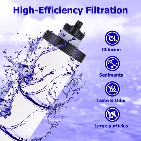 Confezione da 2 filtri per l'acqua in ceramica - Carbone attivo - Antibatterici - Compatibili con sistemi a gravità (1/5)