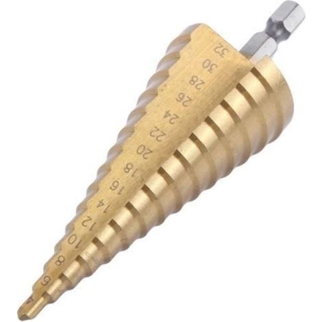 HB021 Cone Drill Bit - HSS Titanium - 4-32mm - High Quality (1/4)
