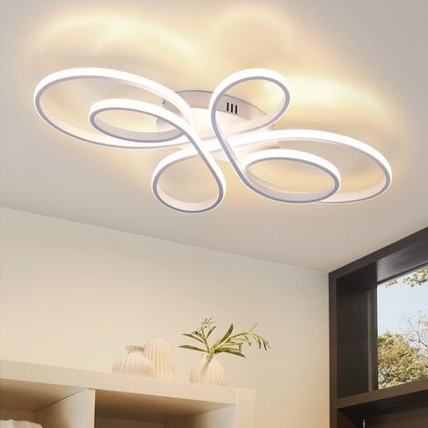 GBLY Deckenlampe LED Deckenleuchte Wohnzimmer: 30W 40cm, Weiß, modern, Warmweiß 3000K. Küchenlampe, Schlafzimmerlampe, Deckenbeleuchtung für Schlafzimmer, Flur, Küche.
