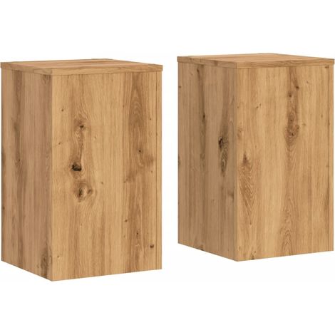 Portavasi per fiori set di 2 pezzi realizzati a mano in legno ingegnerizzato marrone 020045299