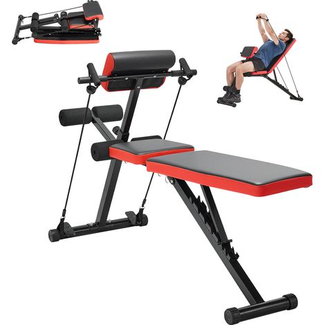 Mophorn Multifunktions-Hantelbank – Ganzkörpertraining, Hyperextensionsbank im römischen Stuhlstil, 350 kg, verstellbar und klappbar, für Rücken-, Arm-