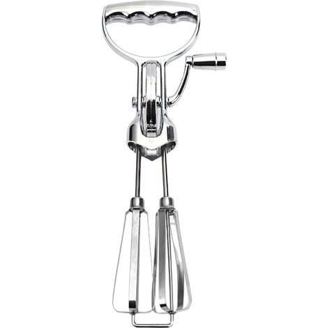 JSSEVN Edelstahl-Schneebesen mit Doppelkopf-Handmixer und Kurbel, tragbares Küchengerät für Zuhause (1/5)