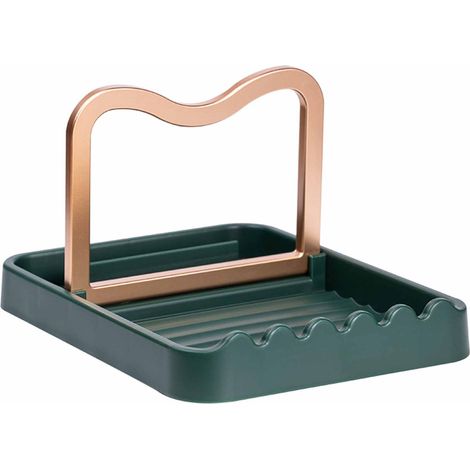 Porte-spatule, couvercle de casserole, cuillère multifonctionnelle en plastique pour plan de travail. (1/5)