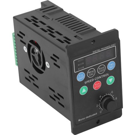 Variateur de fréquence avec télécommande, convertisseur onduleur pour ventilateur, moteur et pompe, entrée monophasée 176-264V, sortie triphasée 0-220V, 1,1 kW (1/5)