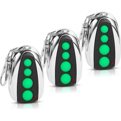 Lot de 3 émetteurs de télécommande M12 433,92 MHz à 4 boutons pour portail coulissant battant automatique. (1/4)
