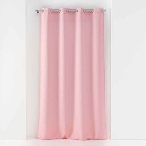 Rideau Voilage à Œillets "Soane" 140x180cm Rose (1/4)