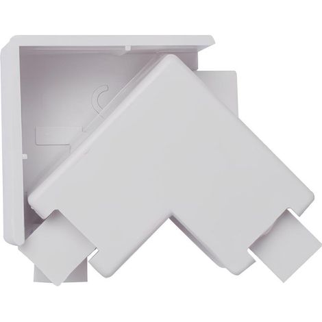 2 PZ Angolo Piano Connettore Angolare Per Canaline Passacavi 15X17mm Made In Italy