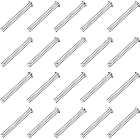 20Pcs M8 x 70mm Goupilles À Trou Unique Goupilles D’Attelage À Tête Plate En Acier Inoxydable 304 Pour Verrou De Remorque Installation De Meubles Équipement Industriel (1/5)