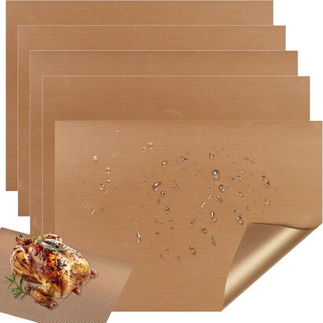 5 Pièces Papier Cuisson Reutilisable Plancha,40cm×30cm (1/5)