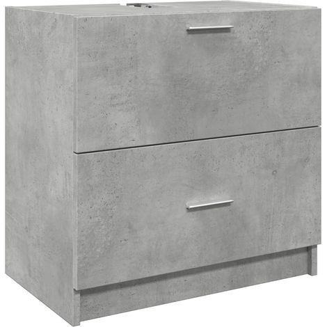 Maison Exclusive - Waschbeckenunterschrank Betongrau 59x37x59 cm