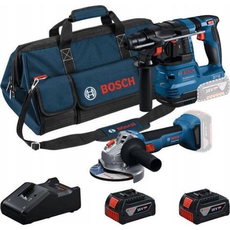 Amoladora y taladro Bosch GWS 18V-8 GBH 18V-22 azul 700 (1/2)
