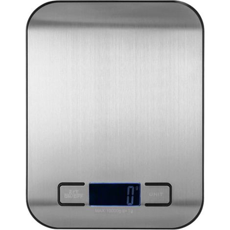 Balance électronique portable à affichage numérique, mini balance de cuisine haute précision 10 kg / 22 lb, base noire (1/5)