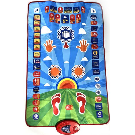 Islamisk elektronisk bönematta Muslim Musallah Namaz matta - 6 färger Sky blue (1/4)