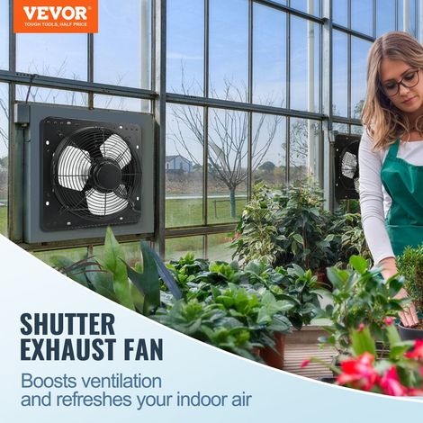 Installation facile - ventilateur d'extraction mural 30,5 cm, vitesse variable, contrôleur température et humidité (1/5)
