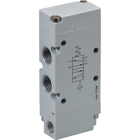 V谩lvula 5/2 pilotaje neum谩tico 1/8" UNIVERSAL PV52M18 (1/2)